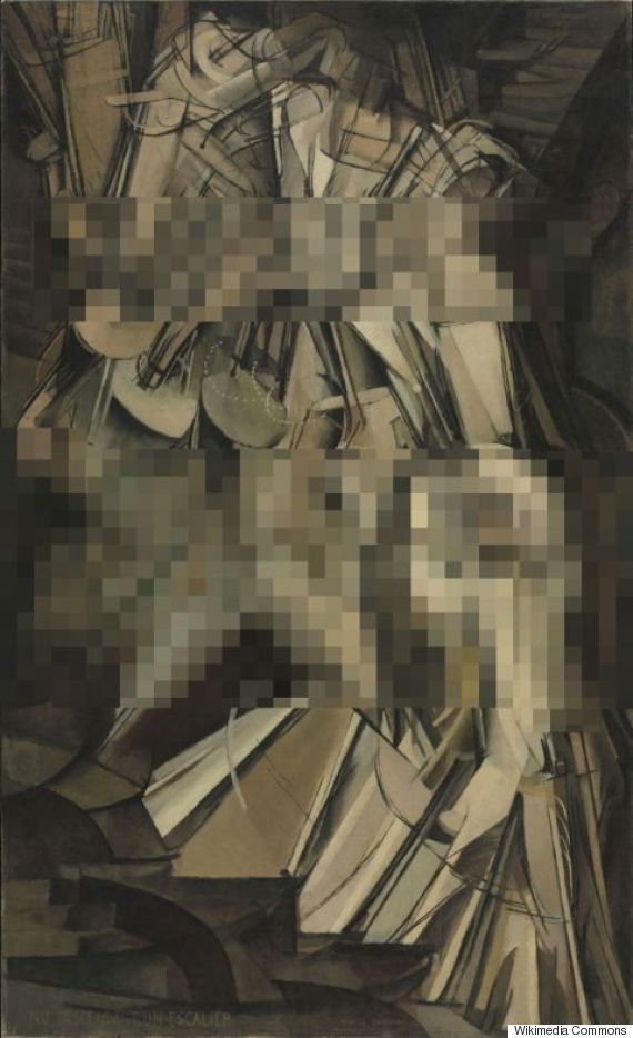 CENSURA Marcel Duchamp, Nude Descending a Staircase, No. 2