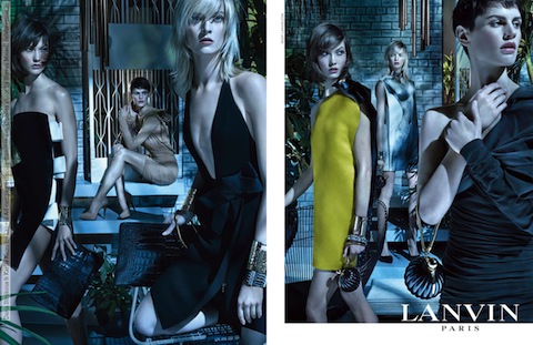 Daria Strokous & Karlie Kloss for Lanvin Ad campaign (Spring-Summer 2013) photo shoot by Steven Meisel