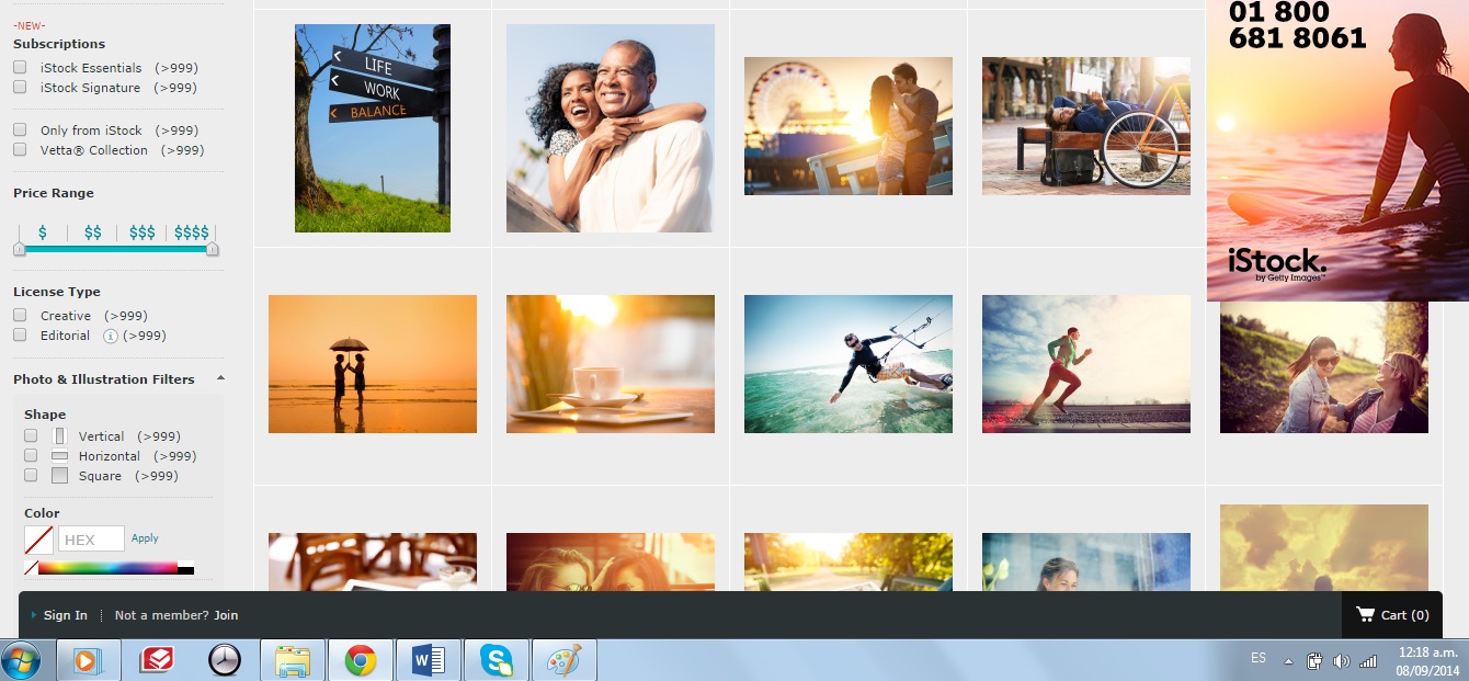 iStock page