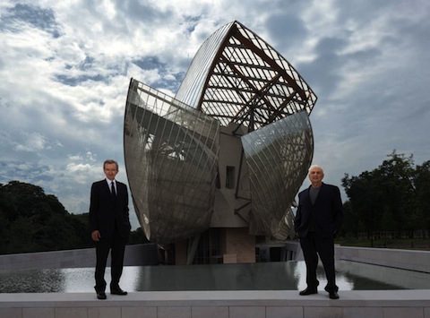 Bernard Arnault y el arquitecto Frank Gehery.