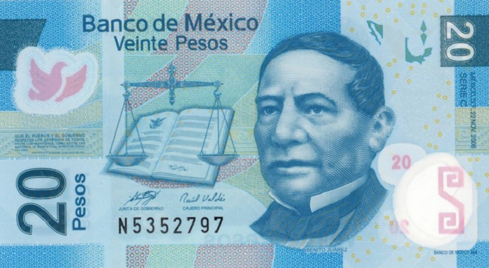 JUÁREZ billete 20 pesos