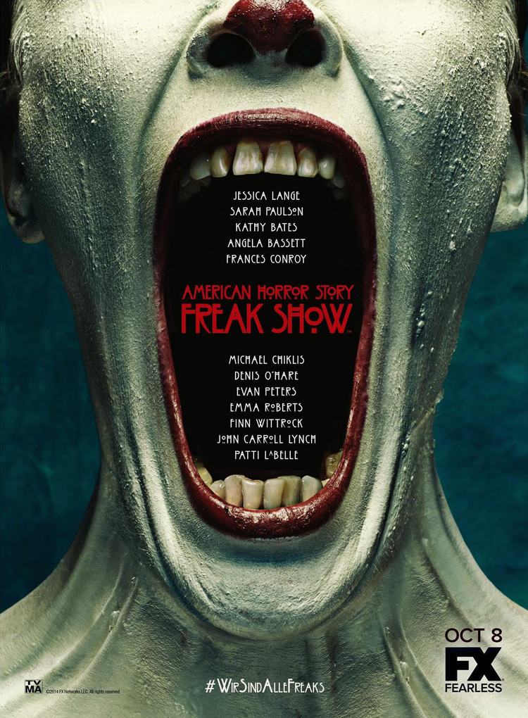 POSTER American Horror Story 4- Freakshow Director- Ryan Murphy Designed by Kyle Cooper for Prologue Films