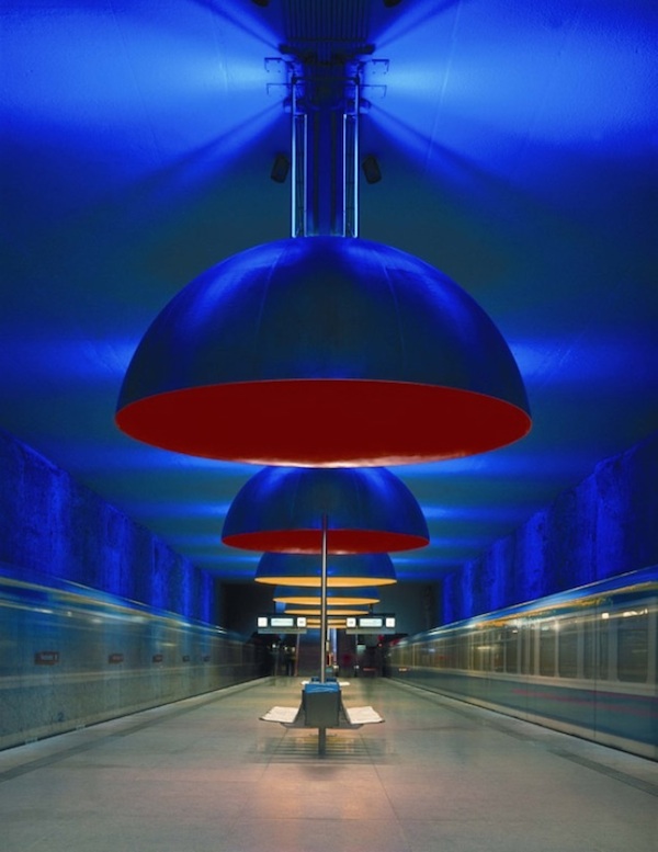 Concepto de iluminación para el metro de Múnich en 1998.