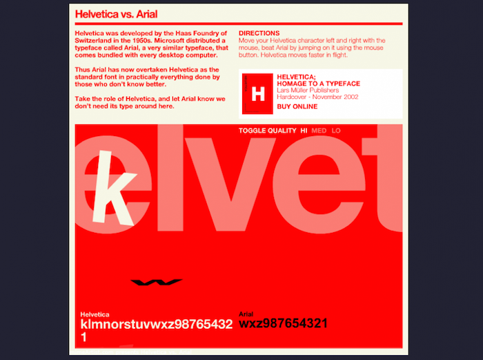 juegos 04 Helvetica VS Arial