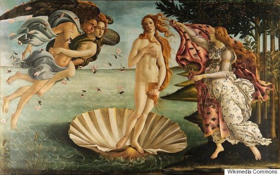 CENSURA Sandro Botticelli, The Birth of Venus