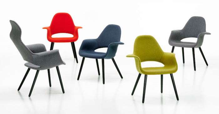 Senado Organic Chair, con diseño de Charles Eames & Eero Saarinen, en tela Hospak