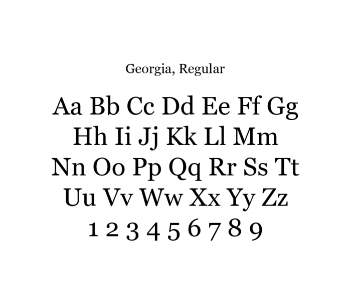 tipografia gerogia