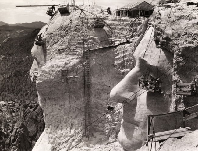Construcción del Monte Rushmore, 1939