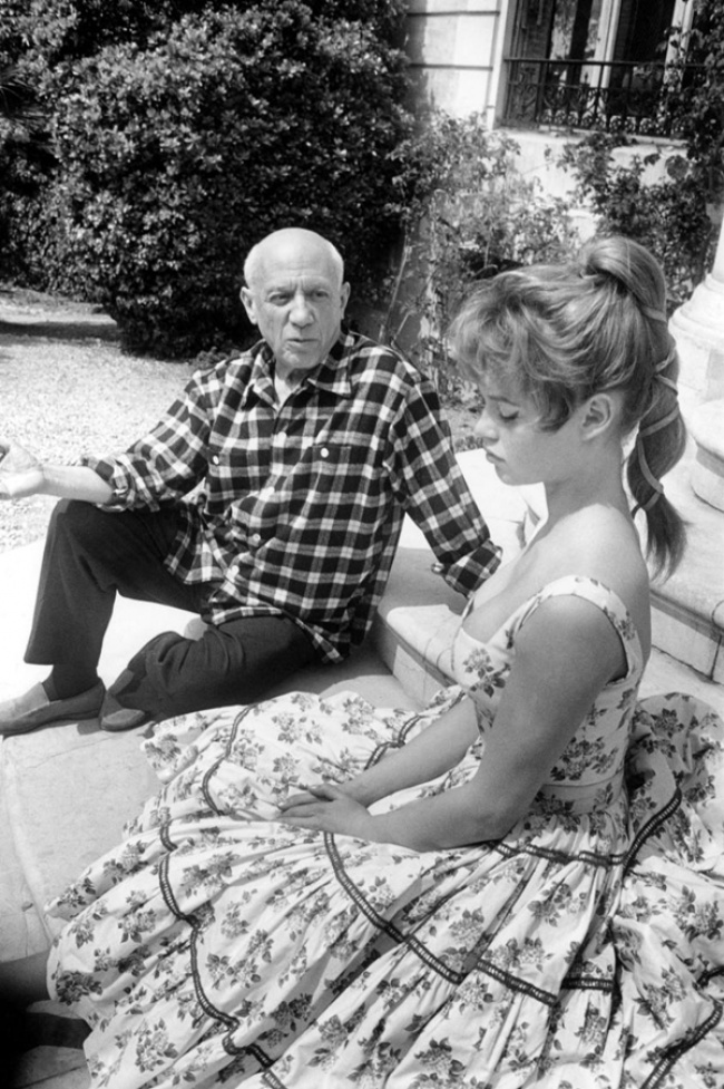 Pablo Picasso y Brigitte Bardot, 1956