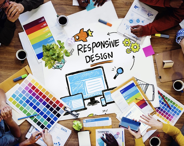 Responsive Design Internet Web Graphic Design Team Concept