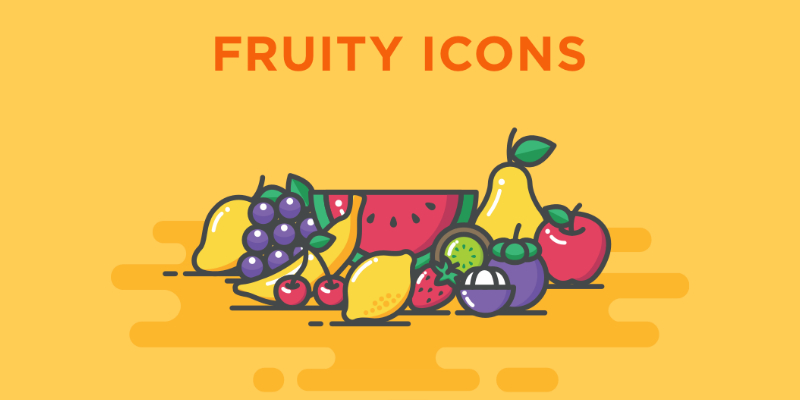 blob-fruits-icon-set