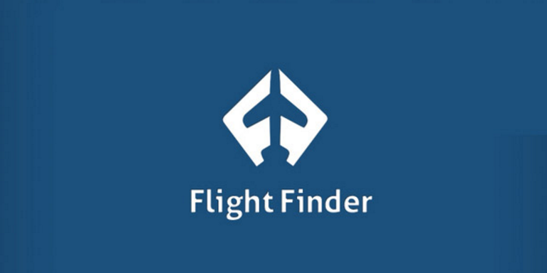 one-of-the-two-fs-representing-flightfinder-has-been-flipped-and-molded-to-give-the-outline-of-an-airplane