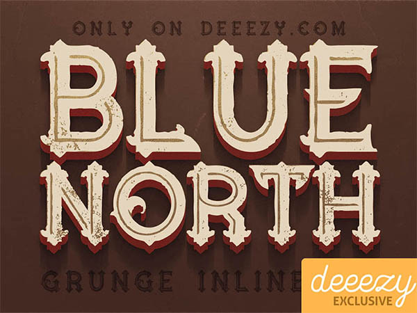 Free-Font-Blue-North-Inline-Grunge