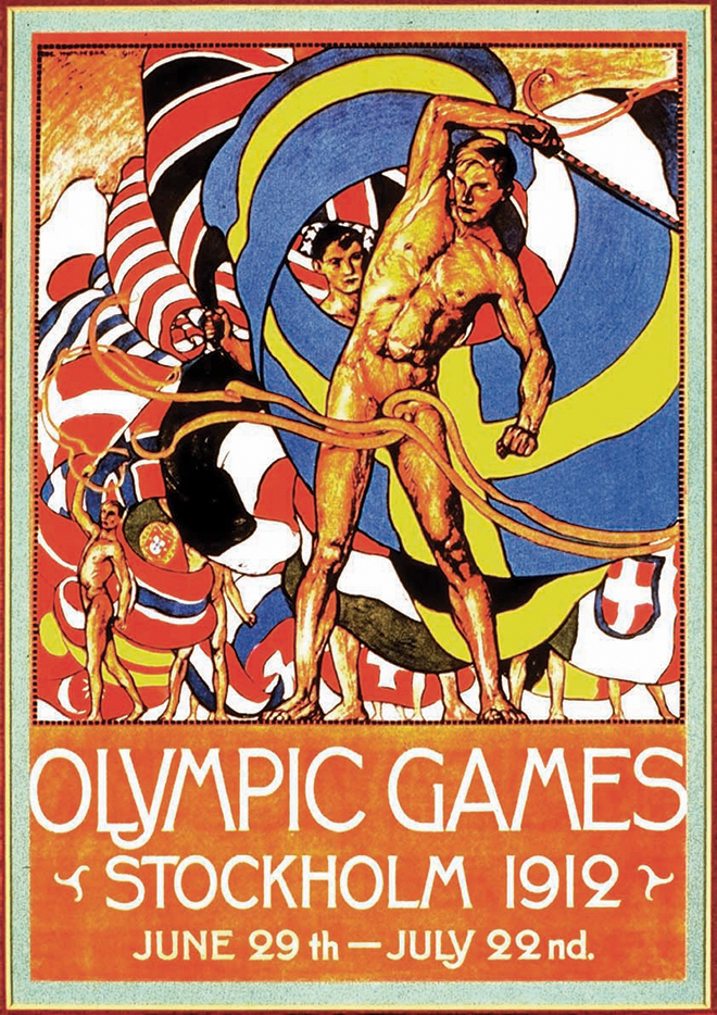 1 Jan 1999: An offical poster from the 1912 Stockholm Olympic Games on display at the IOC Olympic Museum in Lausanne, Switzerland. Mandatory Credit: IOC Olympic Museum /Allsport