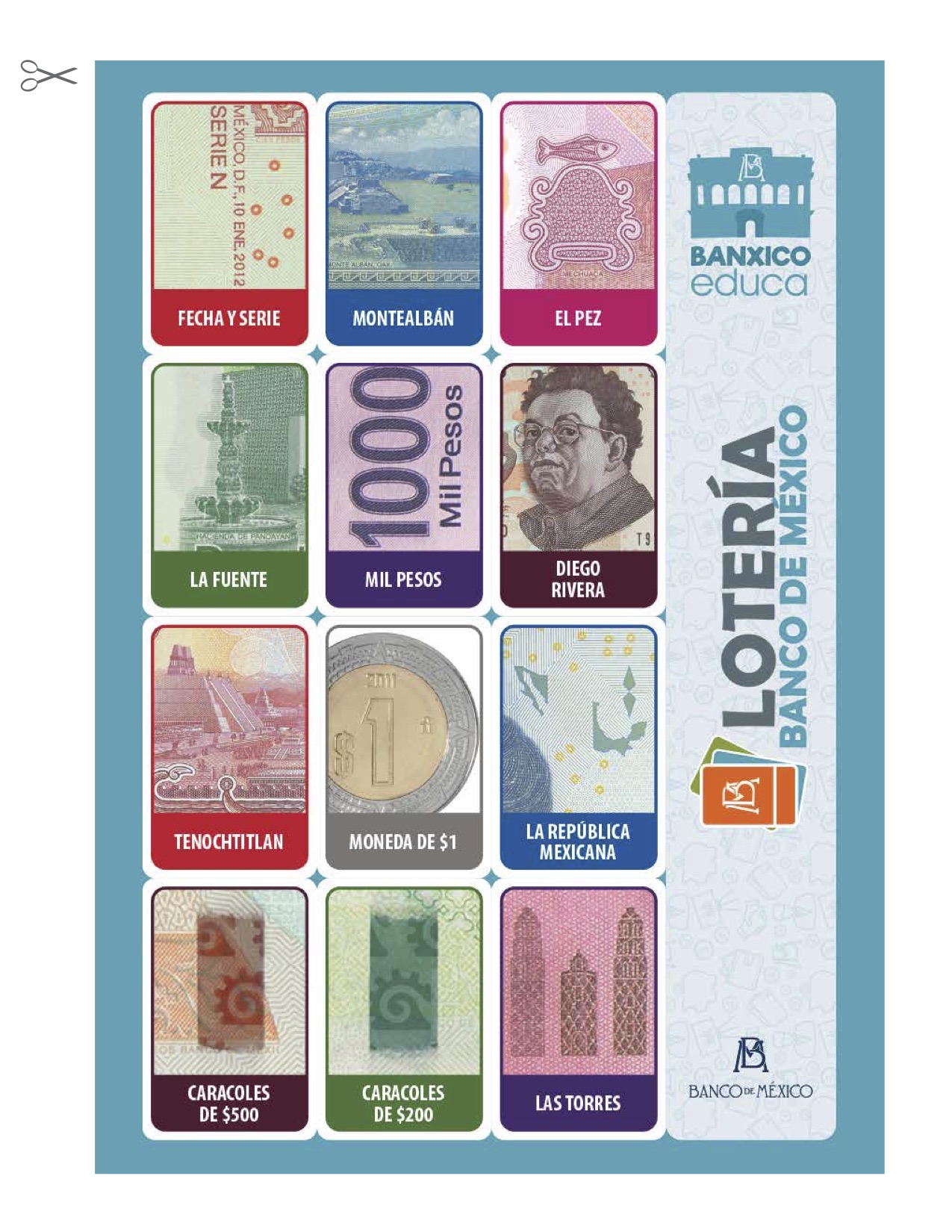 Antes de que los nuevos billetes mexicanos salgan, Banxico pone a disposición una lotería con los detalles de los antiguos diseños del dinero.
