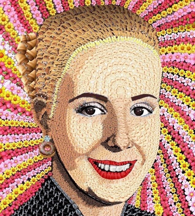 ¿Habías visto retratos con emojis? La artista argentina Mercedes Morèteau los hace con miles de emoticones y más de 150 años de trabajo.