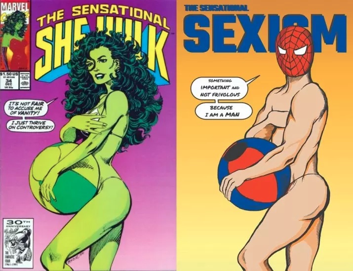 Shreya Arora modificó cinco portadas de cómics para evidenciar la hipersexualización de los cuerpos, así como poses exageradas en estos dibujos.