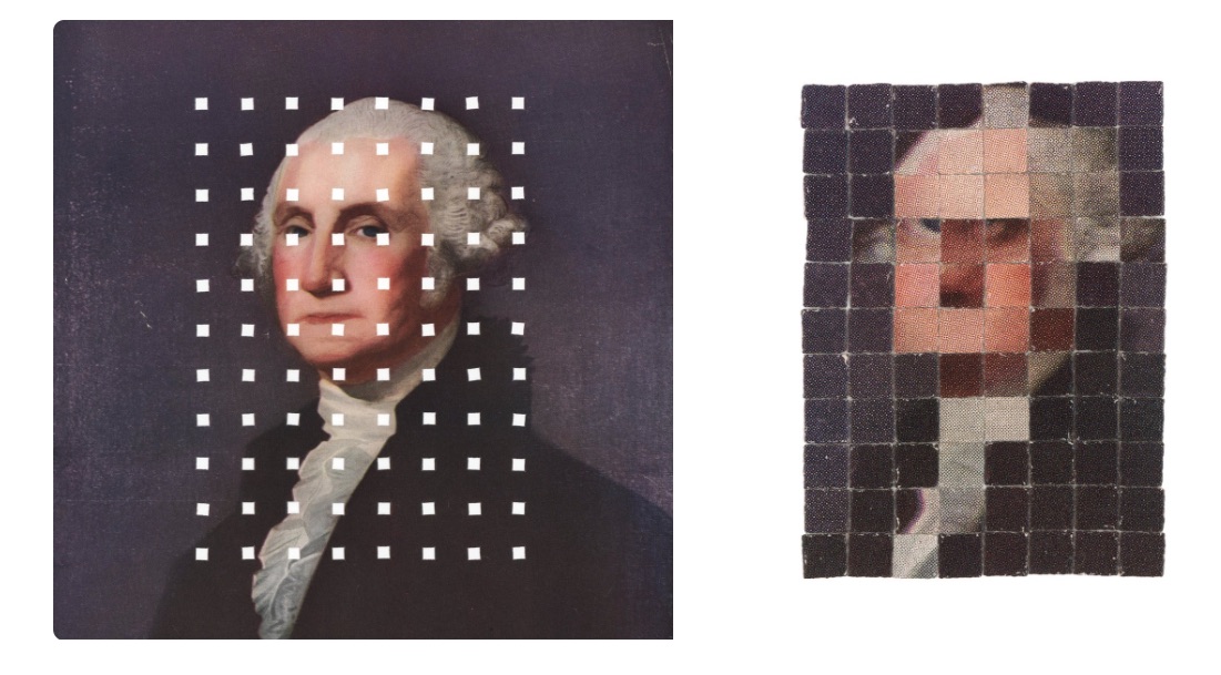 El artista Kensuke Koike muestra cómo "pixelear" una imagen impresa con sólo perforarla, un truco bastante creativo e ingenioso.