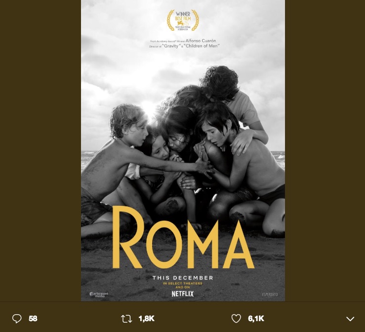 La película ROMA es la nueva producción del director mexicano Alfonso Cuarón, recientemente se reveló el póster oficial de la cinta.