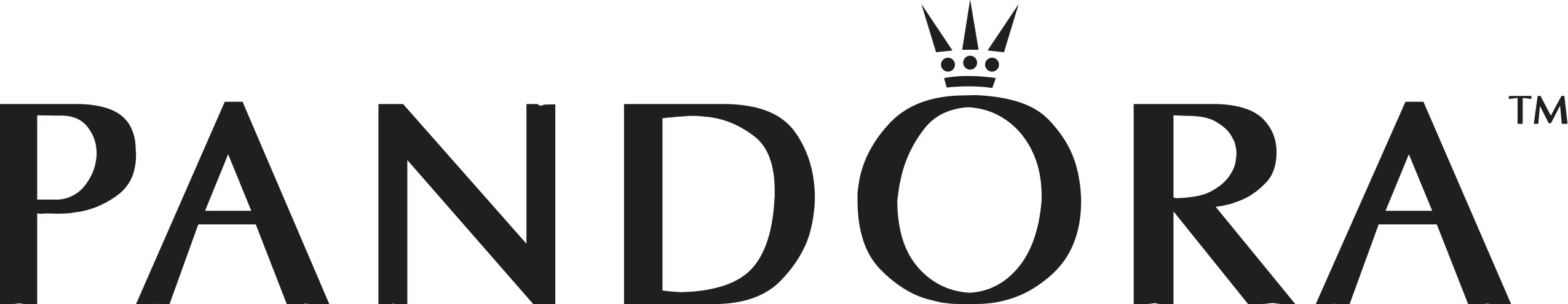 El logotipo de Pandora es un reflejo de la elegancia que la marca ofrece en sus productos, tal cual si fueran diseños de la realeza.