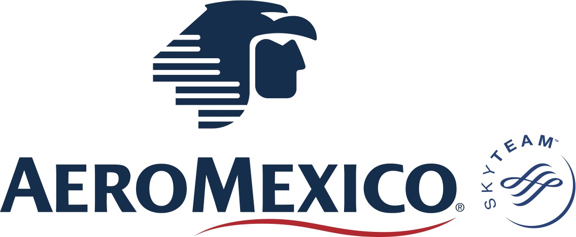 El logotipo de Aeroméxico comenzó solamente como una águila, después adoptaron el guerrero águila de los mexicas para representar la fuerza y el vuelo.