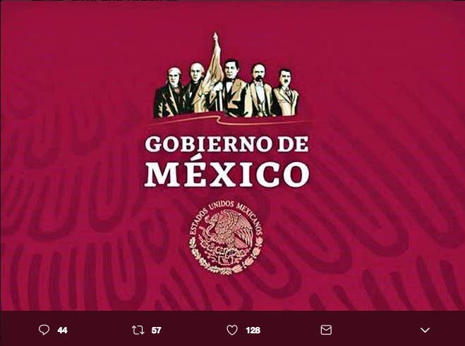 La nueva imagen del Gobierno Federal 2018-2024 fue subida a la cuenta de Twitter de las periodista y conductora Azucena Uresti.