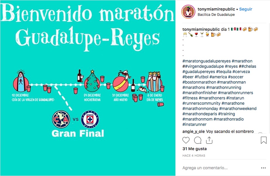 El Maratón Guadalupe-Reyes es una tradición que los mexicanos crearon en la década de los 90s, y desde entonces se fortalece anualmente.