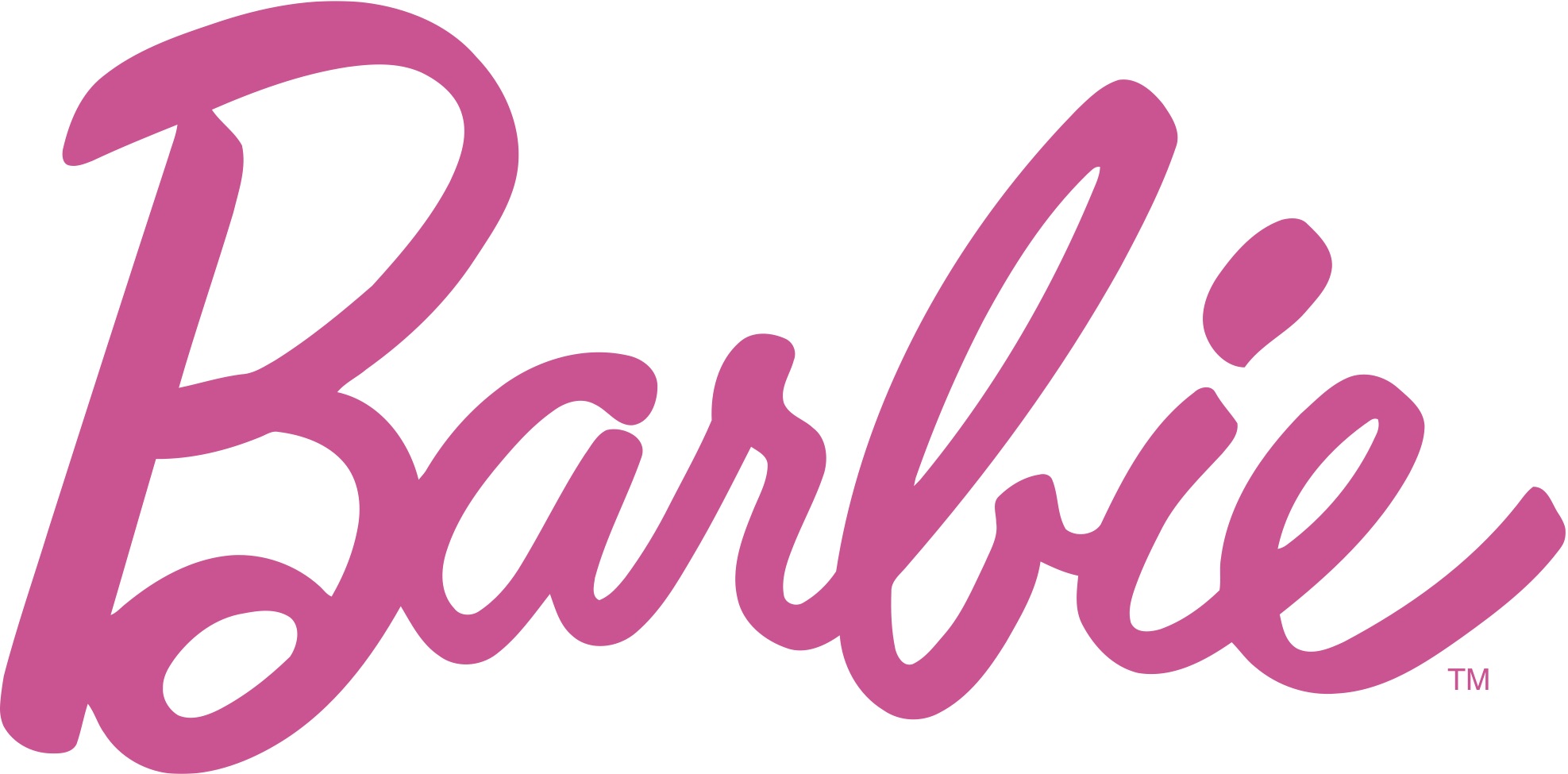El logotipo de Barbie evoluciono desde su creación, pero mantiene ciertas características como el estilo manuscrito, minimalista y rosa.