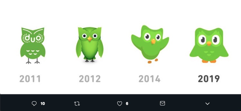 El logo de Duolingo se rediseñó después de 5 años, a diferencia de la tendencia minimalista, éste apuesta por más detalles.