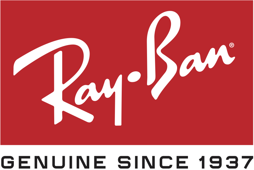 El logotipo de Ray Ban es meramente eso, dado que su nombre es la característica más importante de los lentes y el por cuál son tan aclamados.