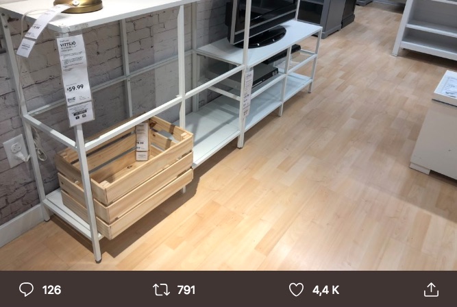 Un usuario de twitter compartió una foto con los huacales marca IKEA, que tienen un costo de 10 dólares y aseguran tener un diseño sueco.