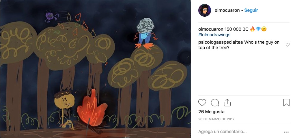 Olmo Cuarón muestra sus dotes artísticas en redes sociales, quién desde el 2015 comparte sus animaciones e ilustraciones que realiza como hobbie.