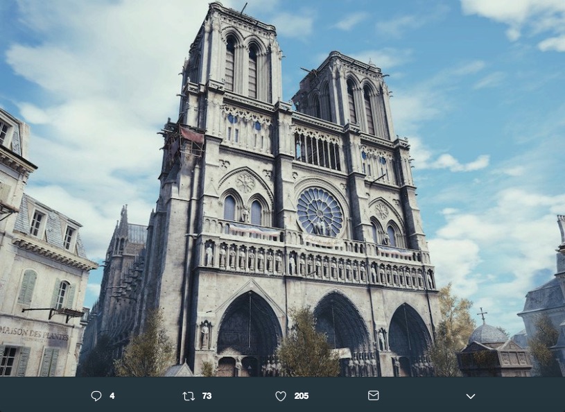 La versión digital que se realizó en Assassin's Creed Unity es una de las digitalizaciones más precisas, la cual serviría para reconstruir Notre Dame.