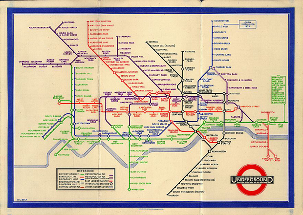 Harry Beck es el creador del mapa esquemático del metro de Londres como lo conocemos actualmente, contrario a lo que se creería, éste no era diseñador.
