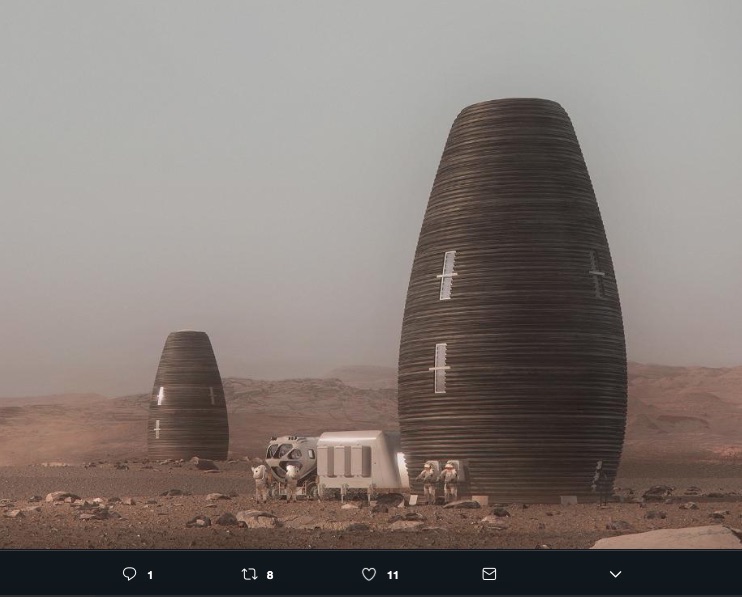 Los modelos de casas impresas en 3D en Marte representan una solución para la exploración del espacio profundo al mismo tiempo que son sostenibles.