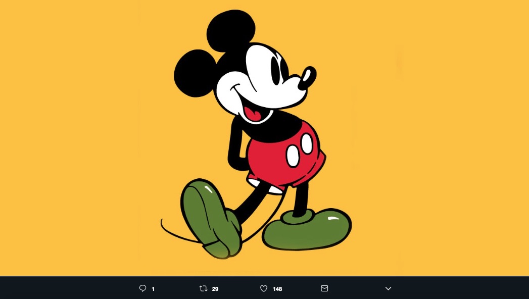Esta patente de Mickey Mouse muestra una perspectiva no muy conocida del ratón, se trata de una vista aérea, como lo lo viéramos desde arriba.