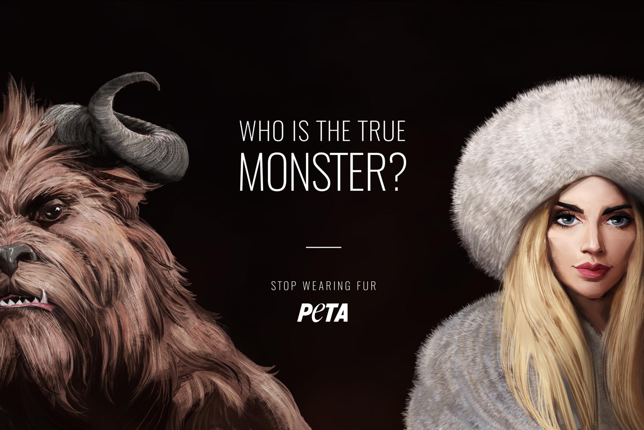 ¿Quién es el verdadero monstruo? Anuncio de PETA contra las pieles